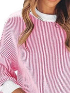 Stripe Dropped Shoulder Sweater (11)