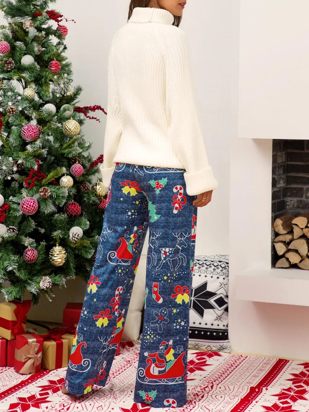 Christmas Straight Leg Pants (6)