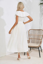 Ruffled Tied V-neck Midi Dress (10)