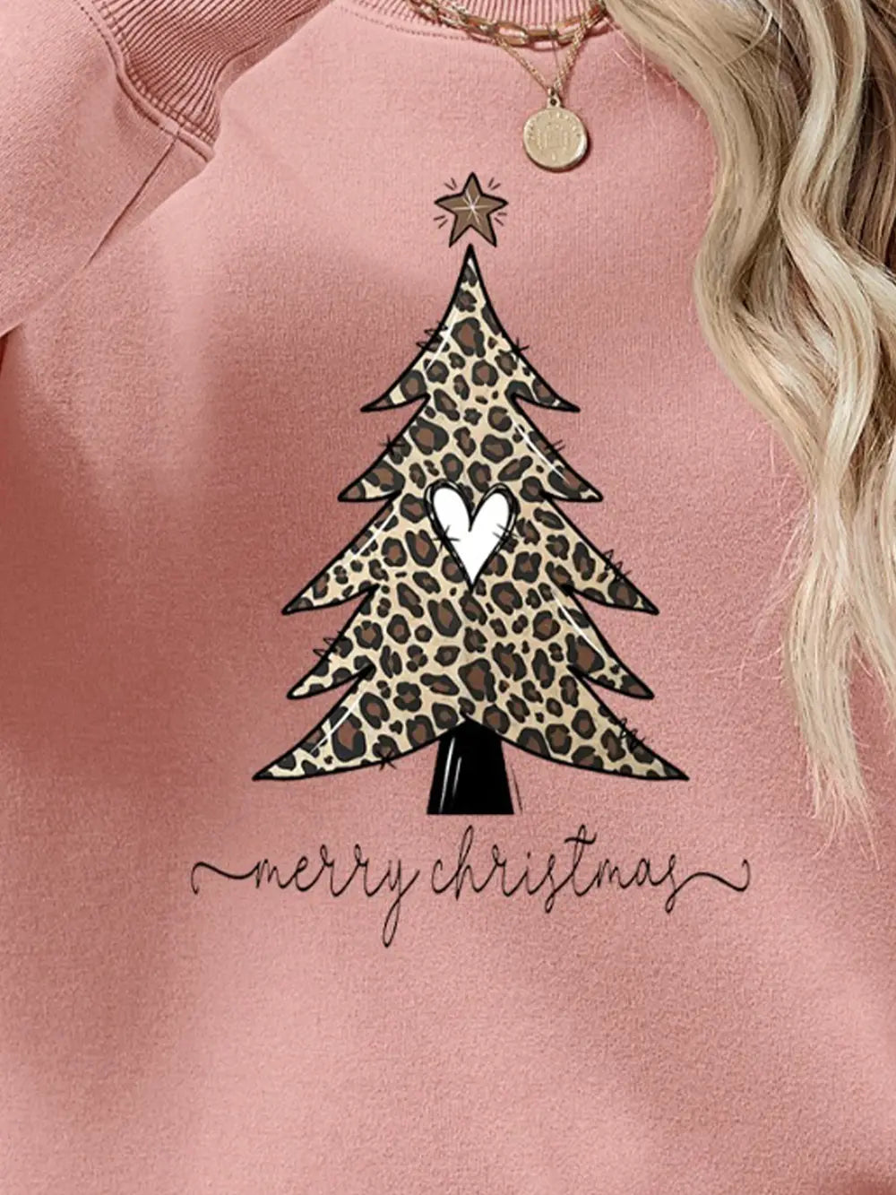 Christmas Tree Graphic Long Sleeve Sweatshirt (11)