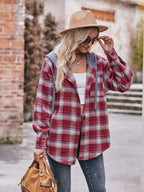 Oversized Plaid Button Up Shacket (7)
