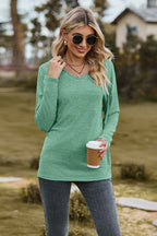 Drawstring Dropped Shoulder Hooded T-shirt (24)
