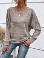Relaxed Fit Ribbed Knit T-shirt (4)