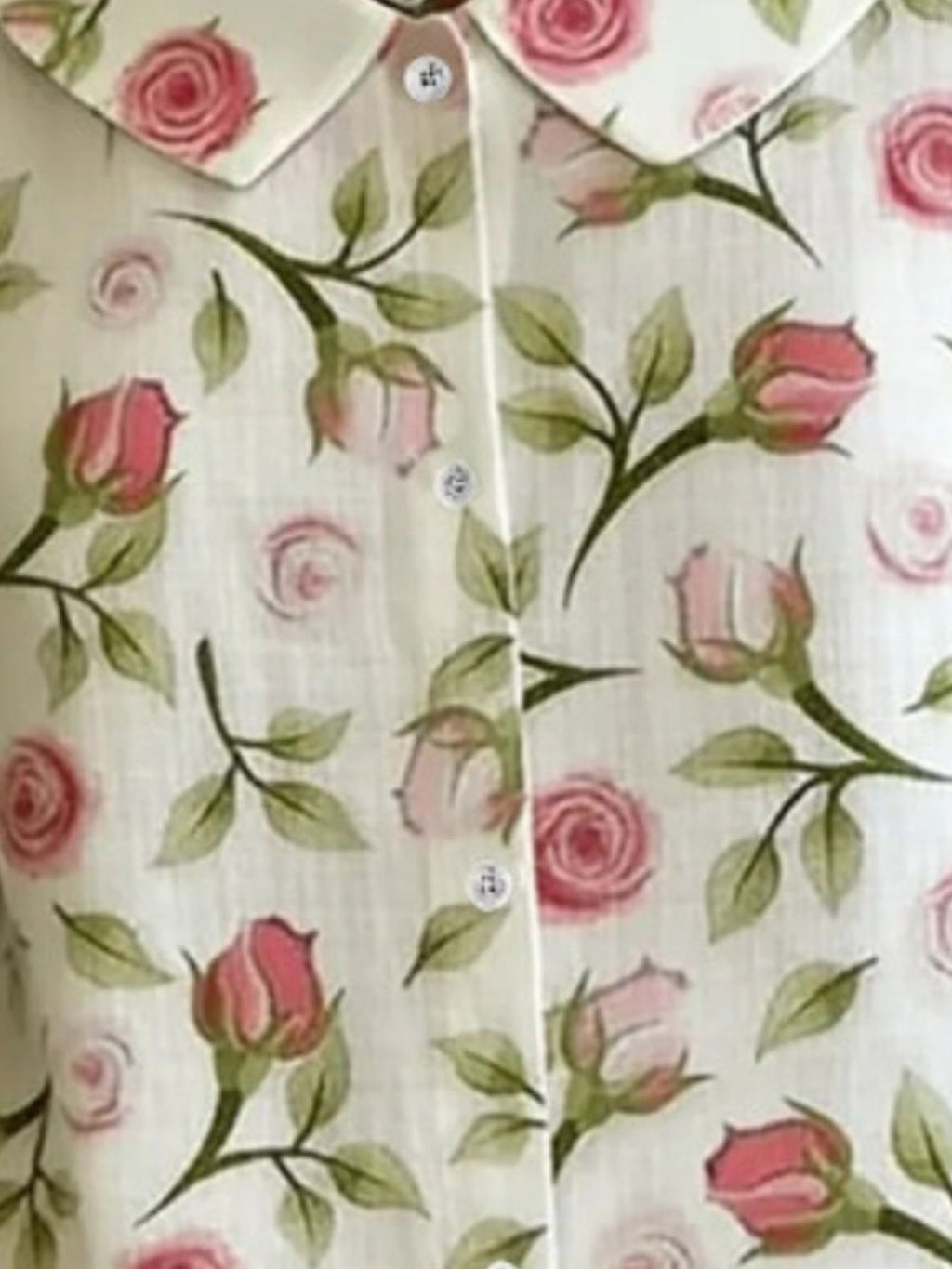 Floral Print Peter Pan Collar Shirt (3)
