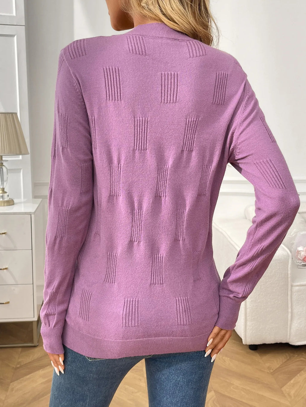 Round Neck Long Sleeve Knit Top (8)