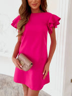 Ruffled Layered Short Sleeve Mini Dress (5)