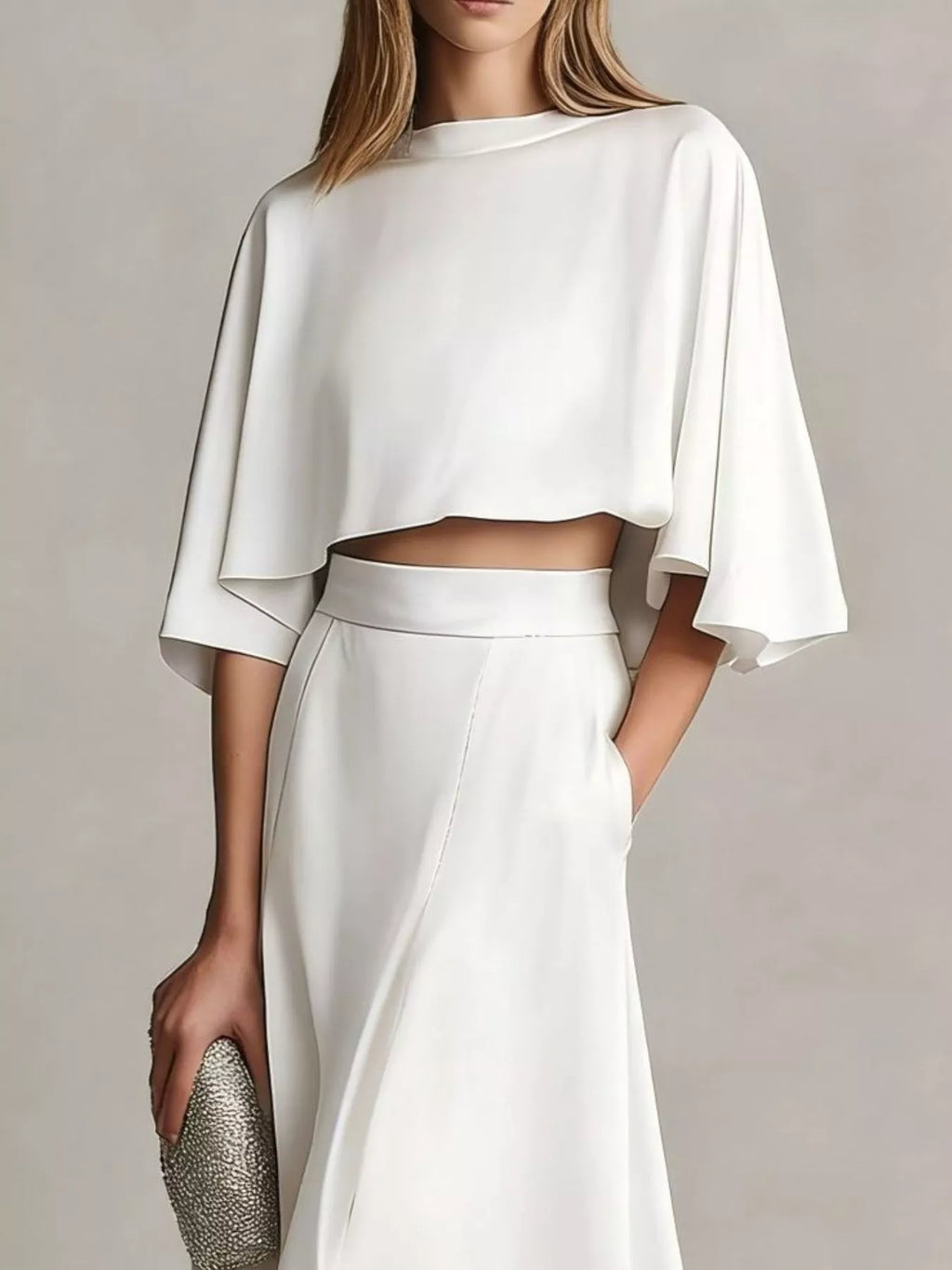 Full Size Satin Crop Top Maxi Skirt Two-piece Set Plus (8)