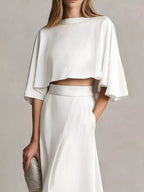 Full Size Satin Crop Top Maxi Skirt Two-piece Set Plus (8)