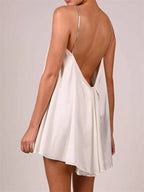 Rhinestone Embellished Plunge Mini Dress (17)