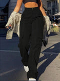 Full Size High-waisted Cargo Pants Plus