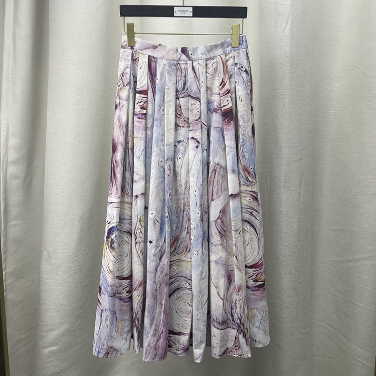 Cotton Poplin Print A-line Skirt photo 1