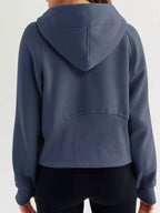 Half Zip Raglan Sleeve Hoodie (3)