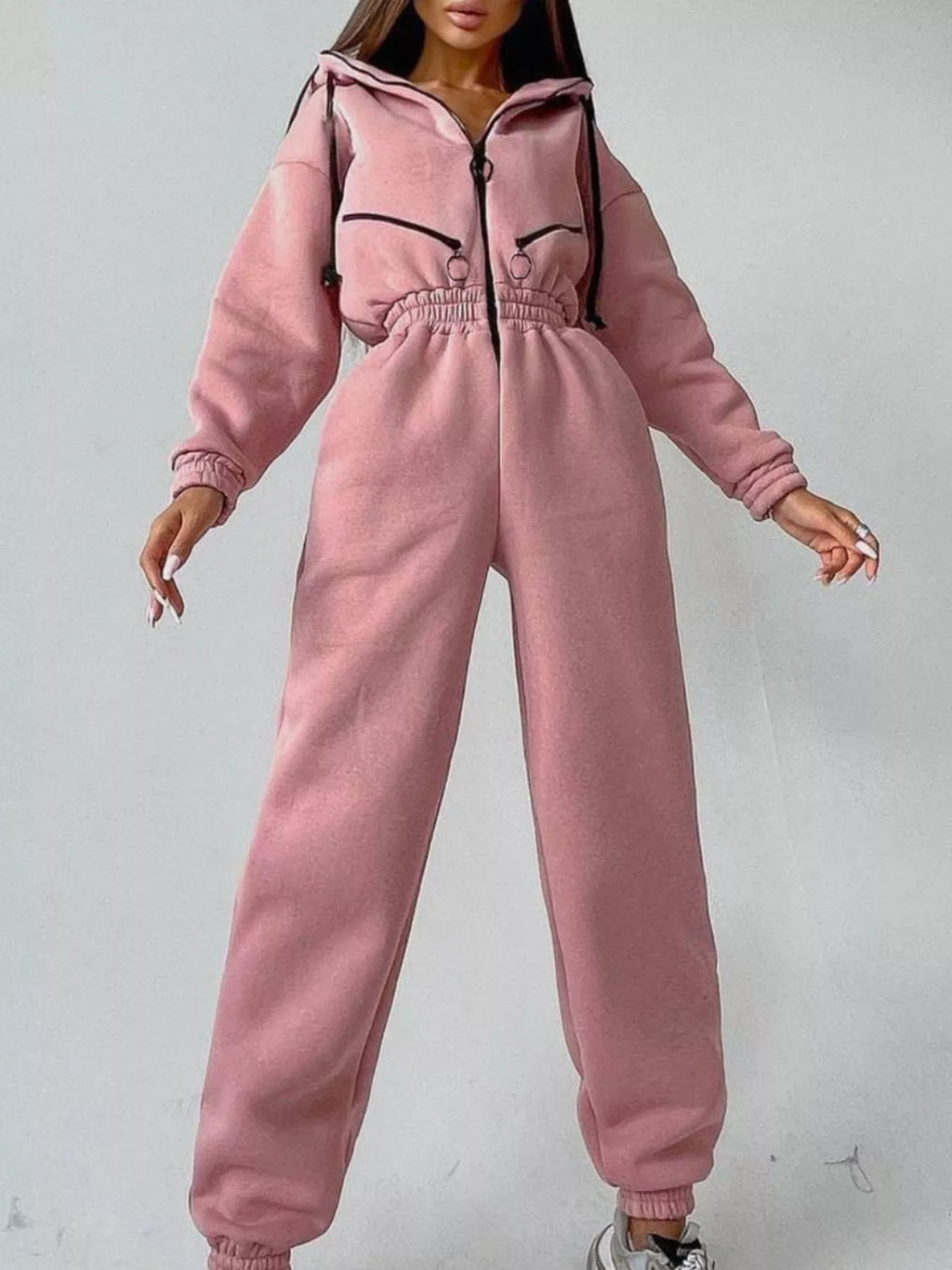 Zip Front Dropped Shoulder Jumpsuit (11)