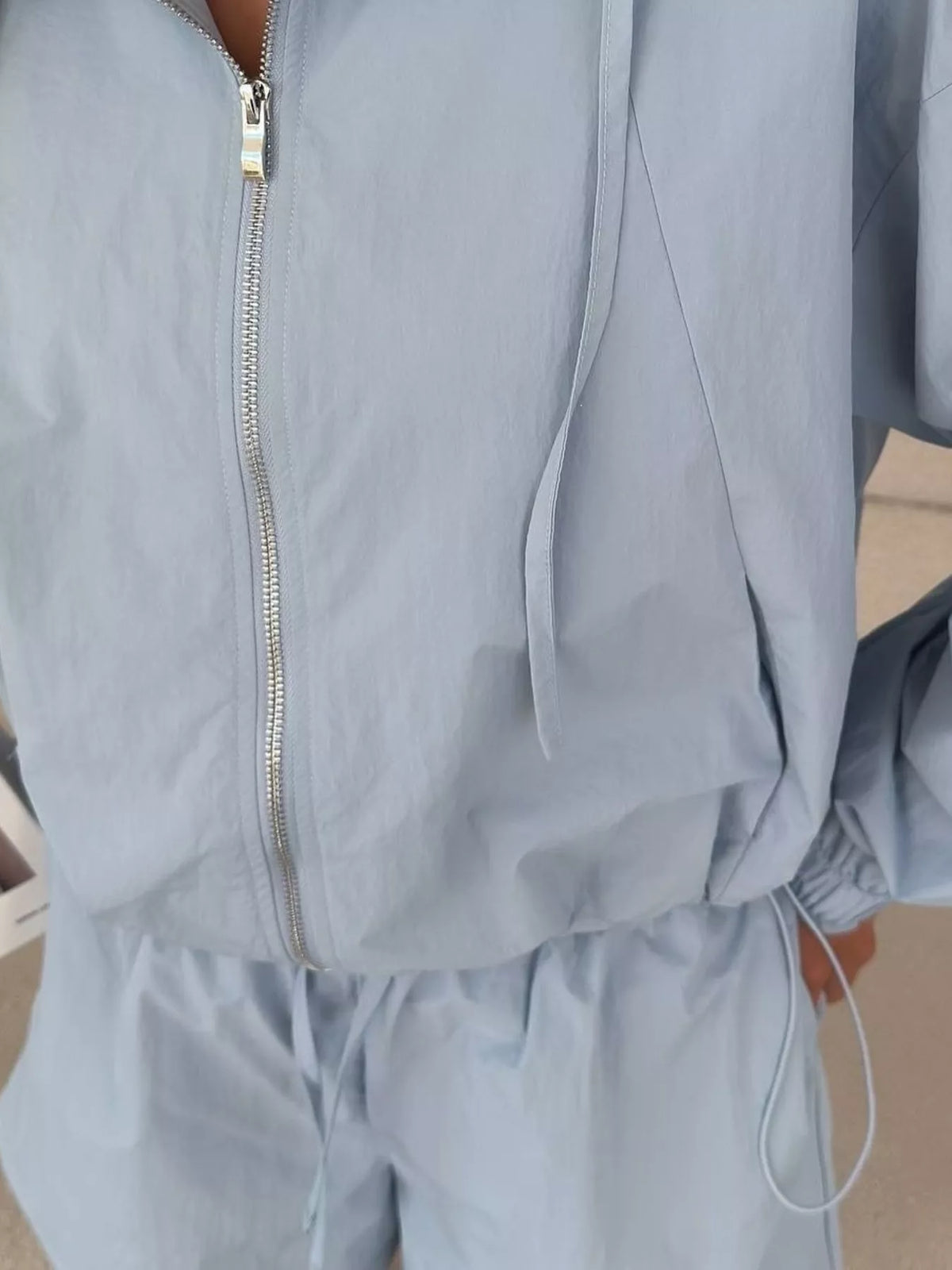 Lightweight Hooded Jacket Shorts Set (19)