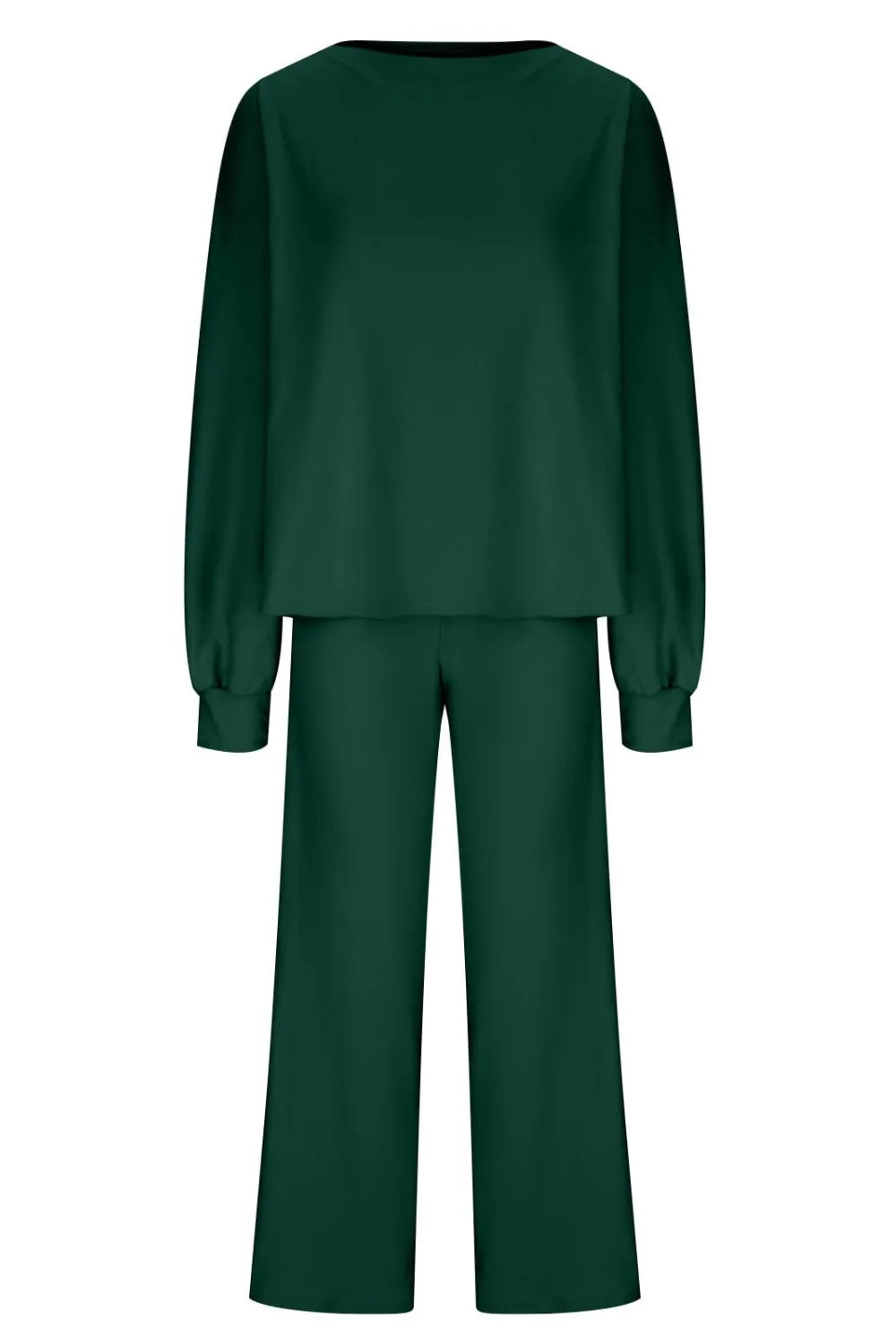 Round Neck Long Sleeve Top Pants Set (27)