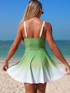 V-neck Gradient One-piece Swimsuit (8)