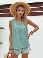 Ruched Round Neck Tank (11)