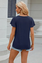 V-neck Short Sleeve T-shirt (18)