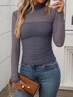 Mock Neck Long Sleeve Top (8)