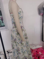 Floral Spaghetti Straps Midi Dress (30)