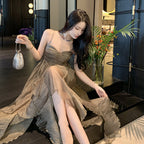Pleated Irregular Elegant Midi Dress photo 8
