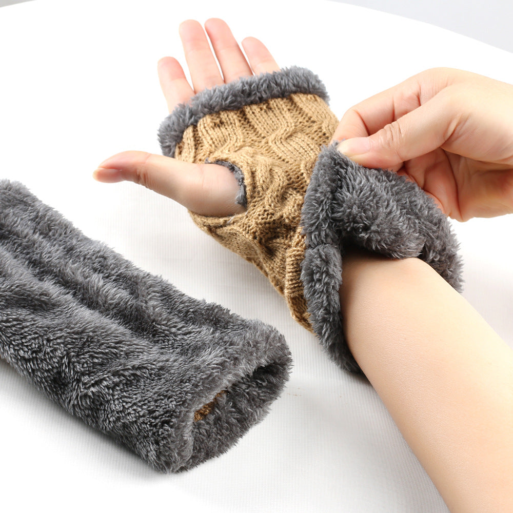 Winter Plush Knitted Gloves photo 7