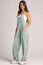 V-neck Wide Strap Overalls (11)