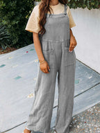 Full Size Casual Wide Leg Textured Overalls Plus (12)