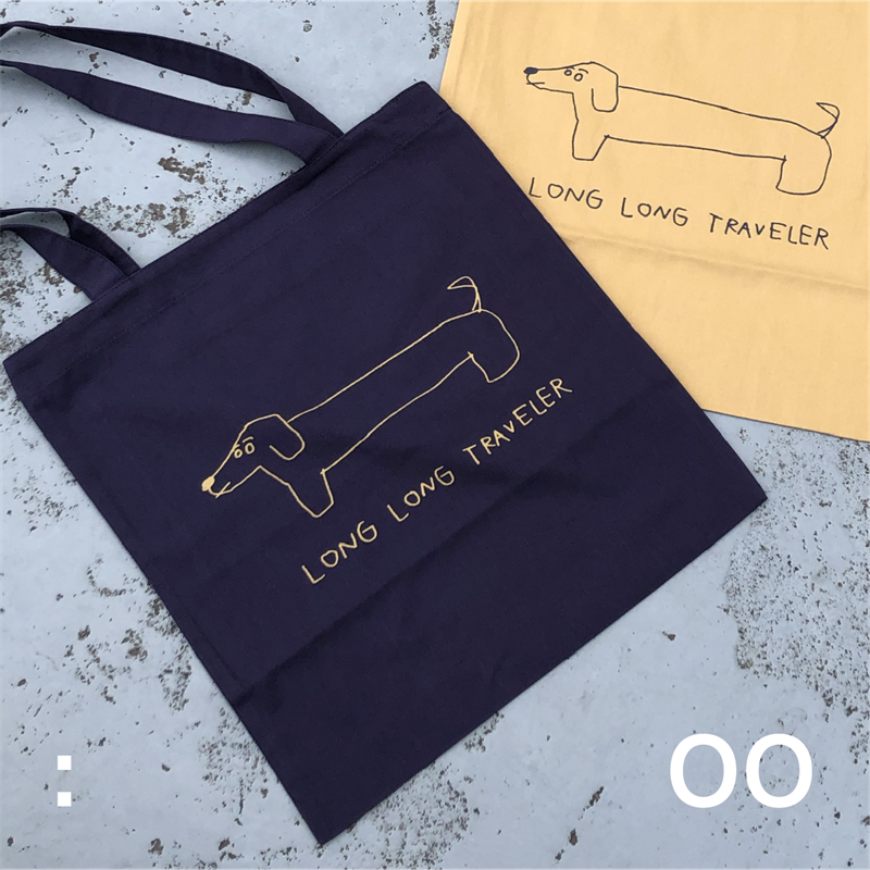 Dachshund Illustration Two-color Thin Canvas Bag photo 3