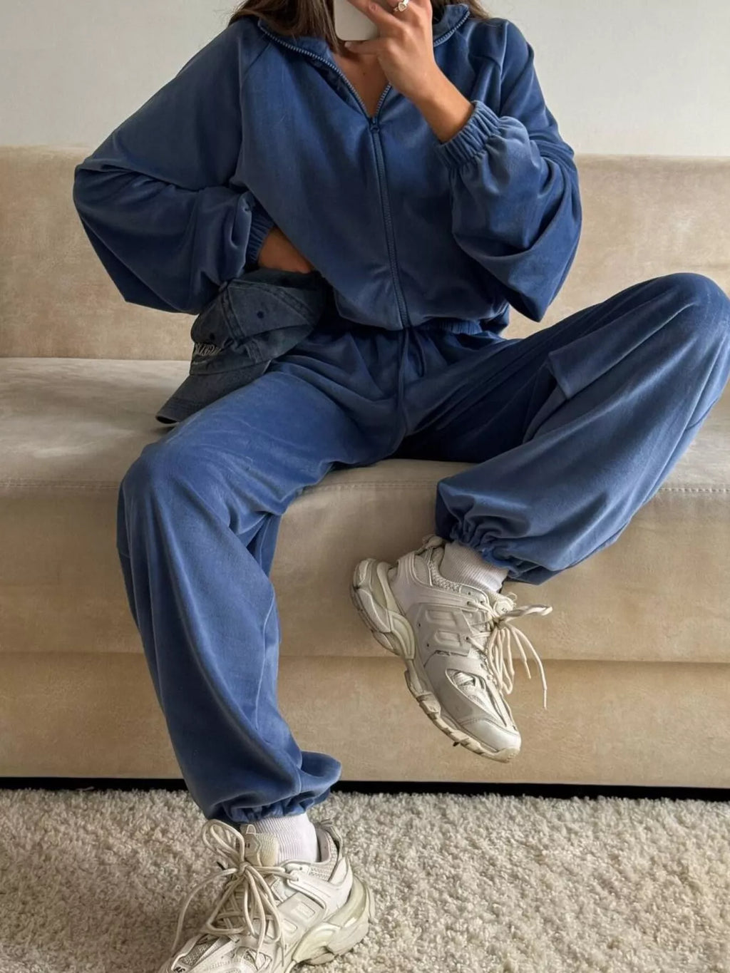 Zip-up Hoodie Joggers Set