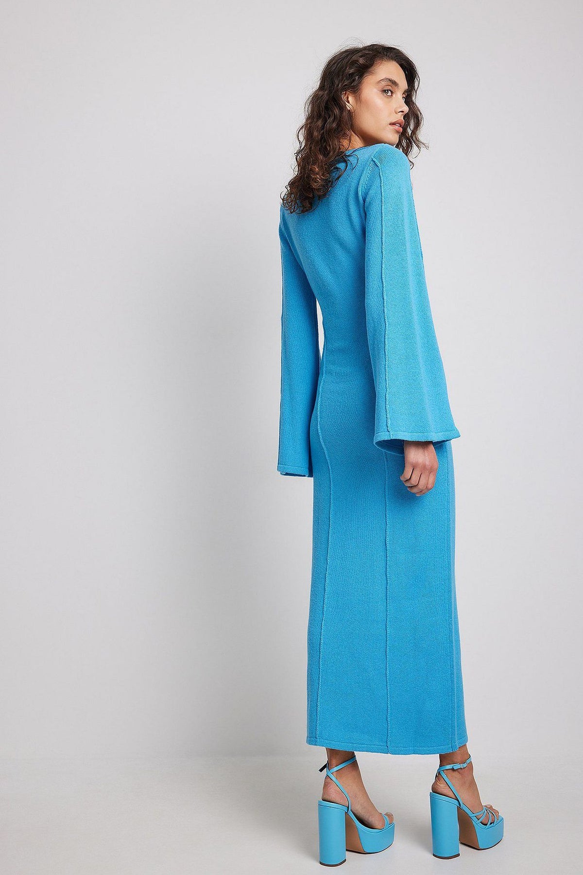 Bell Sleeve Slim Knitted Dress photo 6