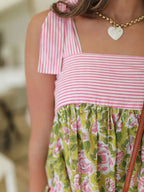 Floral Print Tie Shoulder Summer Dress (13)