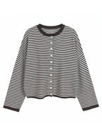 Button-down Striped Knit Cardigan (9)