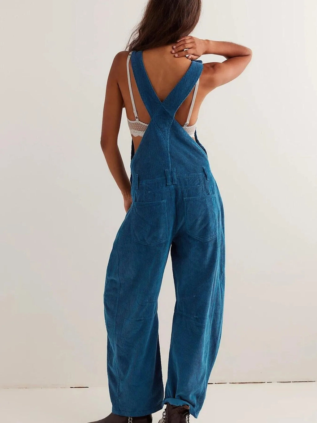 Corduroy Wide-leg Overall Adjustable Straps (9)