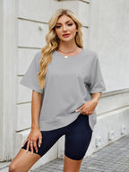 Round Neck Short Sleeve T-shirt (14)