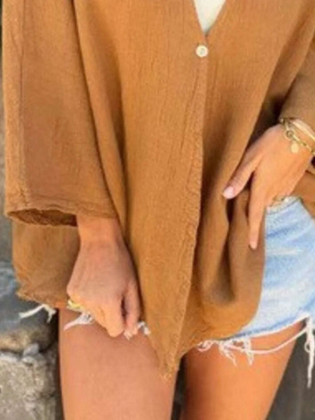 Full Size Oversized Button-up Cardigan Plus (18)