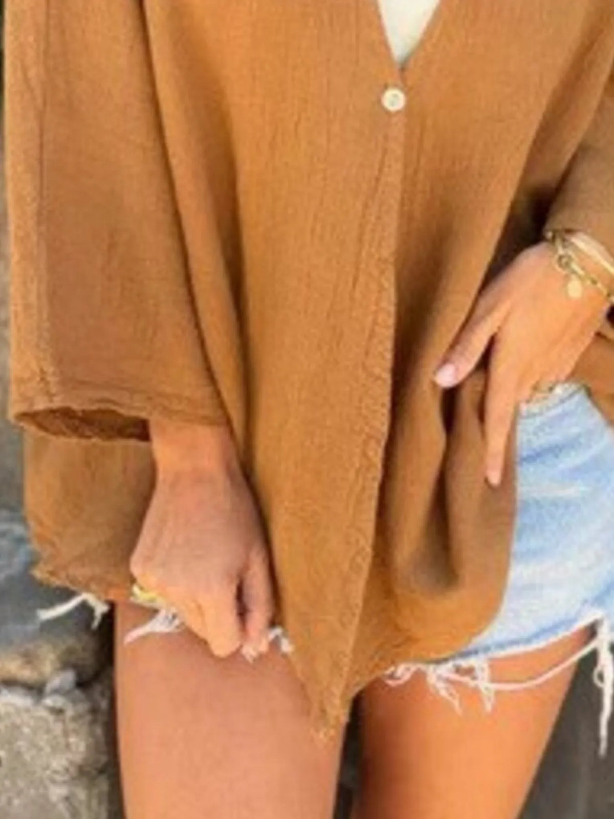 Full Size Oversized Button-up Cardigan Plus (18)