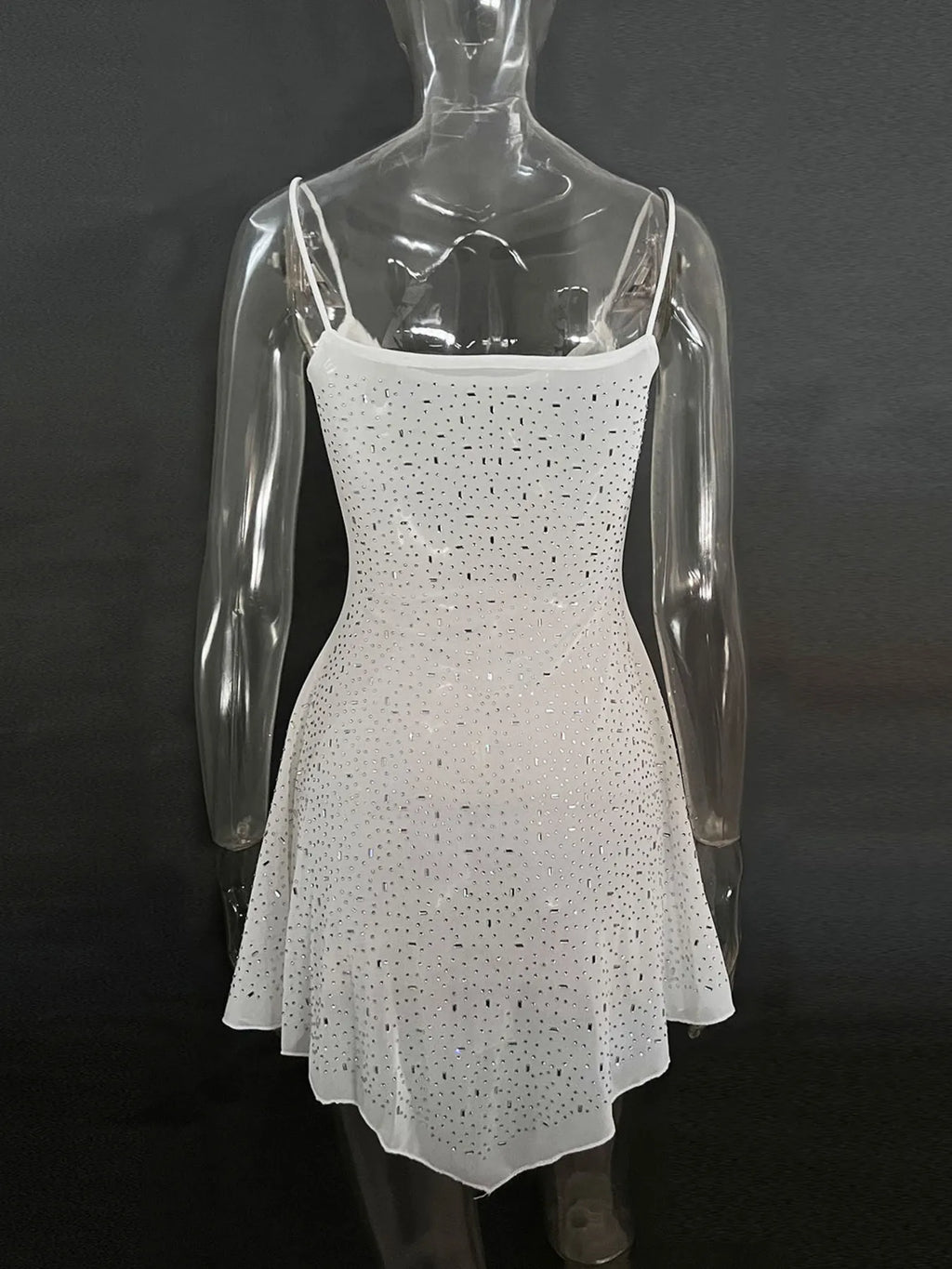 Rhinestone Decor Mini Cami Dress (22)