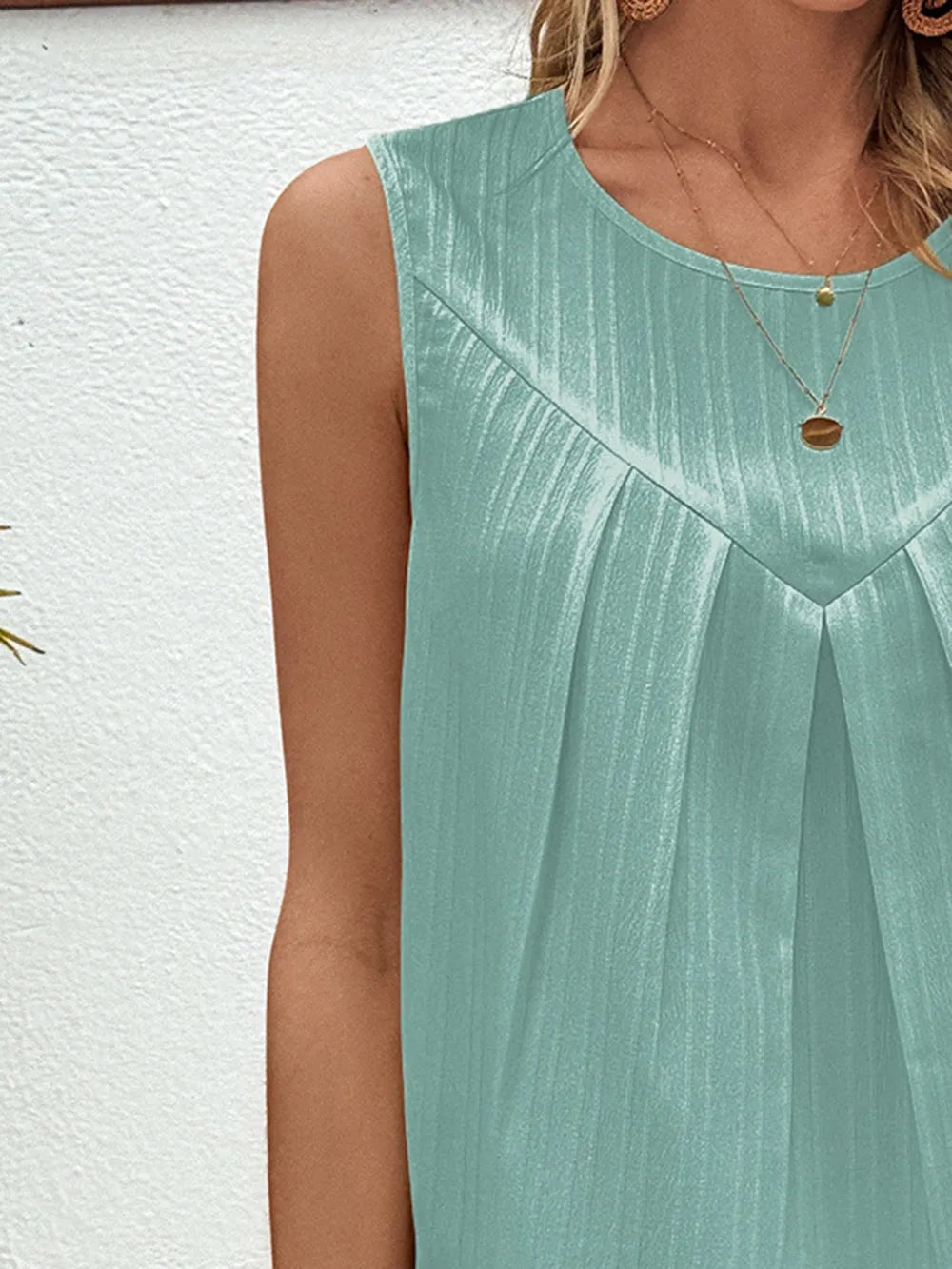 Ruched Round Neck Tank (12)