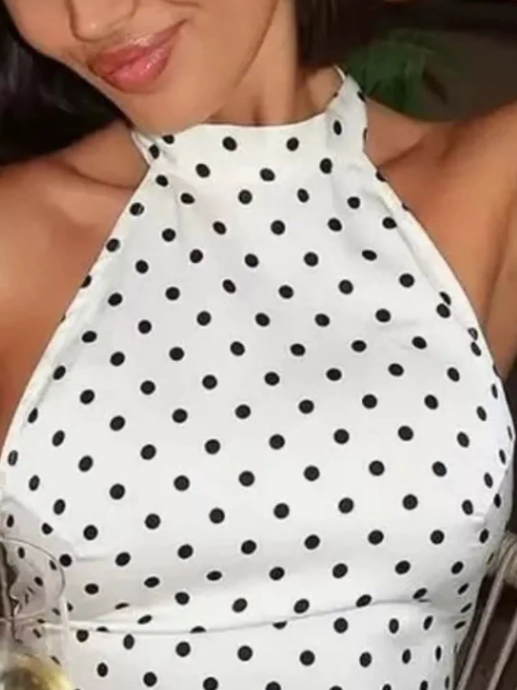 Polka Dot Sleeveless Mini Dress (6)