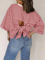 Striped Back Bow Tie T-shirt (16)