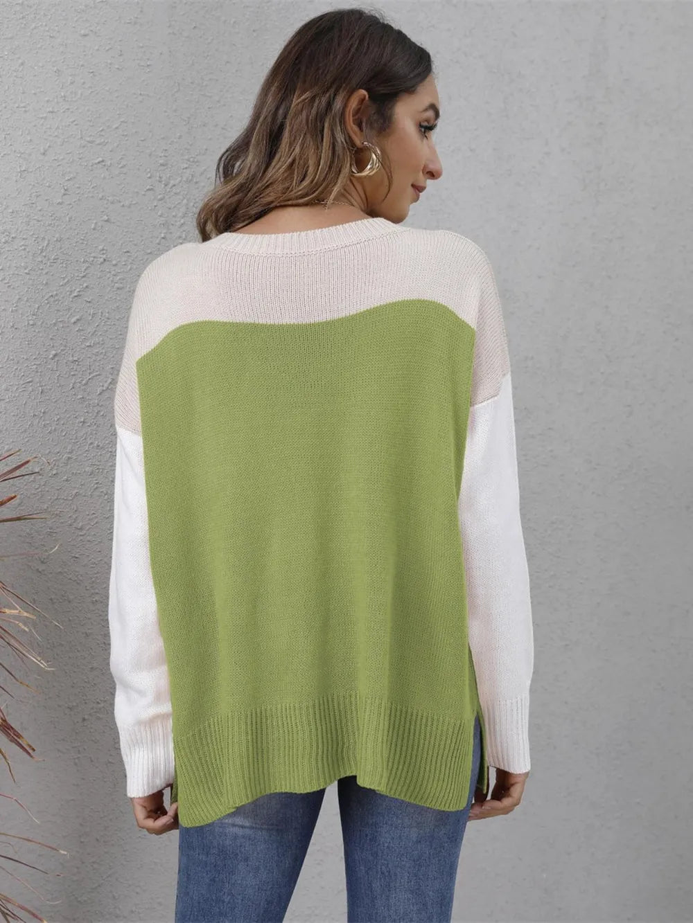 Block Round Neck Sweater (12)