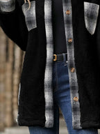 Plaid Contrast Dropped Shoulder Coat (20)