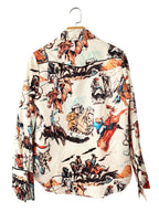 Printed Button Up Long Sleeve Shirt (6)