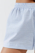 Striped Elastic Waist Shorts (3)