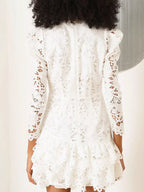 Lace Mock Neck Long Sleeve Mini Dress (10)
