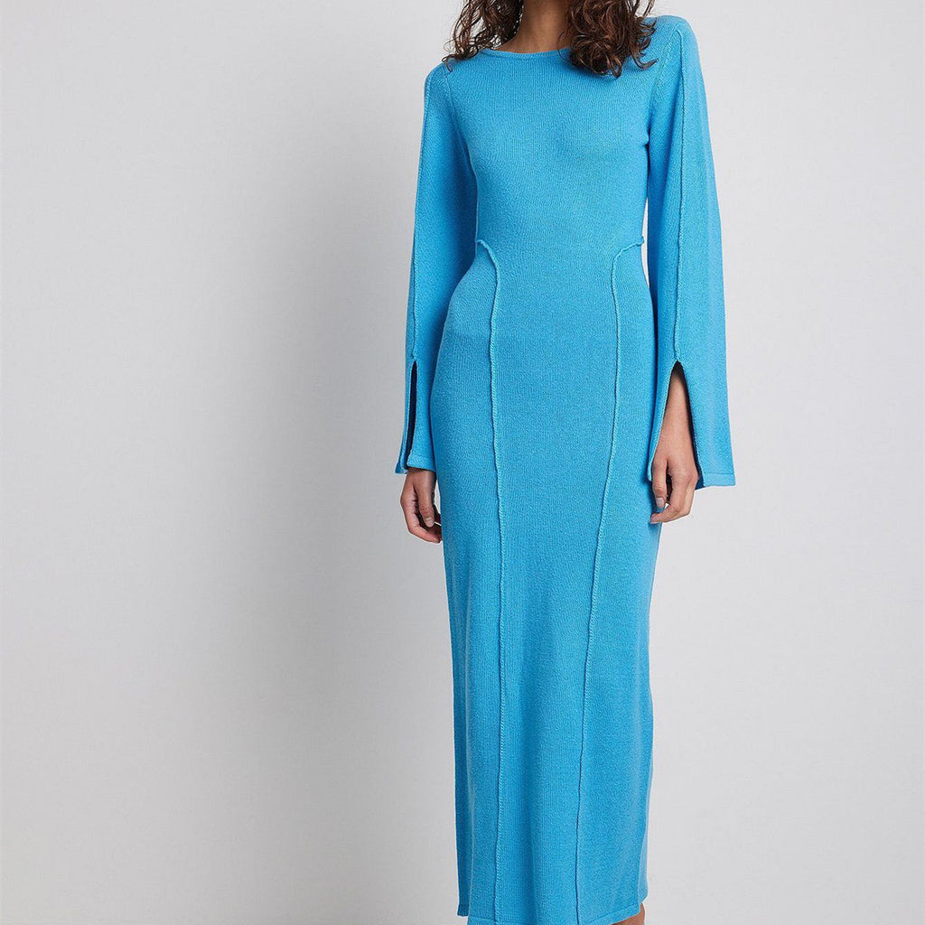 Bell Sleeve Slim Knitted Dress photo 7