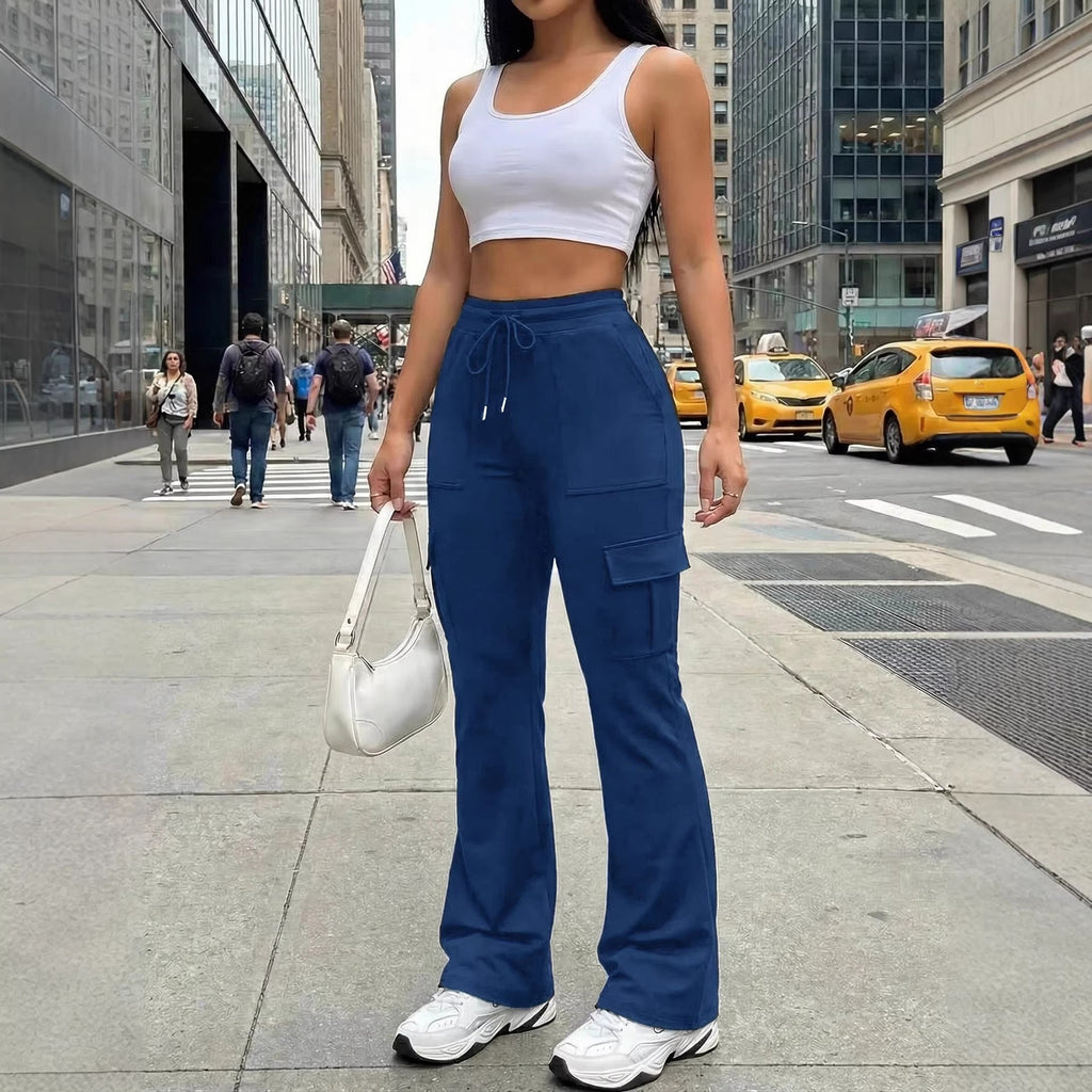 Drawstring Loose Wide-leg Pants photo 3
