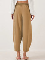 Full Size Drawstring Wide Leg Cropped Pants Plus (20)