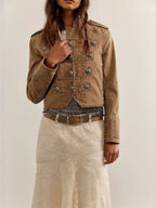 Decorative Button Cropped Jacket (12)